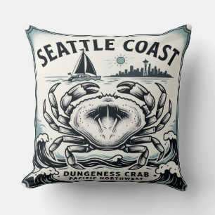 Seattle Coast Dungeness-Krabbe Kissen