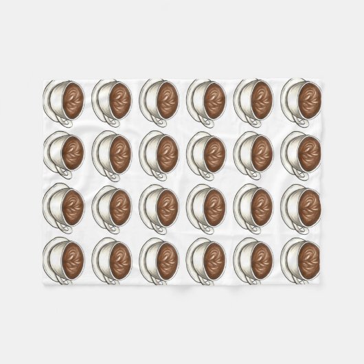 Seattle Coffee Cup Latte Barista Coffee House Shop Fleecedecke (Vorderseite (Horizontal))