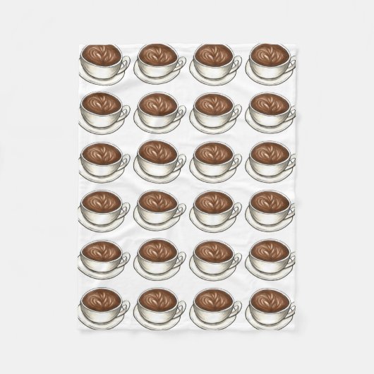 Seattle Coffee Cup Latte Barista Coffee House Shop Fleecedecke (Vorderseite)