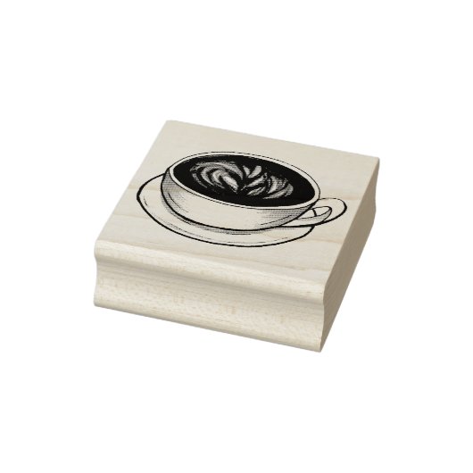 Seattle Coffee Cup Latte Barista Coffee House Shop Gummistempel (Stempel)