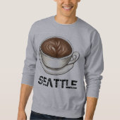 Seattle Coffee Cup Latte Sweatshirt (Vorderseite)