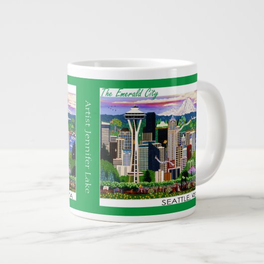 Seattle Cup Jumbo-Tasse (Vorderseite Rechts)