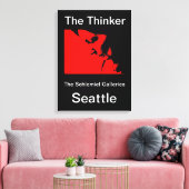 Seattle - Der Denker Leinwanddruck (Insitu (Wohnzimmer))