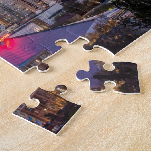 Seattle, Downtown und Rainier am Twilight Puzzle (Seite)