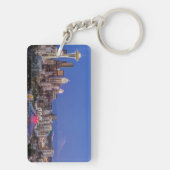 Seattle, Downtown und Rainier am Twilight Schlüsselanhänger (Rückseite)
