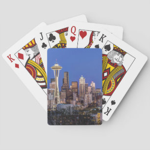 Seattle, Downtown und Rainier am Twilight Spielkarten