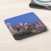 Seattle, Downtown und Rainier am Twilight Untersetzer (Linke Seite)