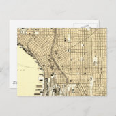 Seattle Downtown Vintage Karte (Vorne/Hinten)