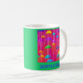 Seattle Drizzle farbenfrohe Regenschirme und Regen Kaffeetasse (VorderseiteRechts)