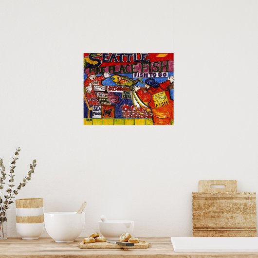 Seattle Fish Market Poster (Küche)