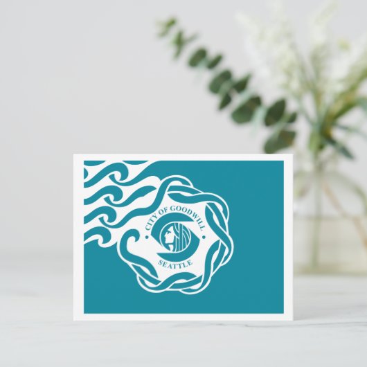 Seattle Flag Postkarte (Stehend Vorderseite)