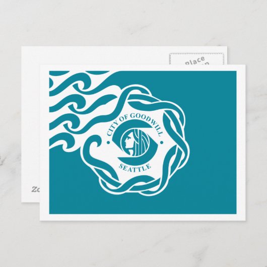 Seattle Flag Postkarte (Vorne/Hinten)