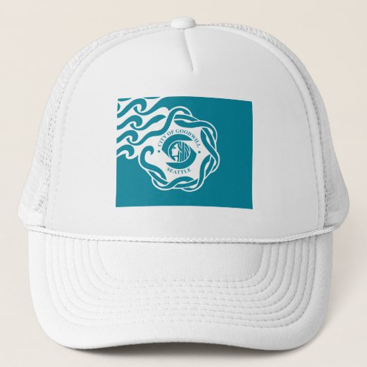 Seattle Flag Truckerkappe (Vorderseite)
