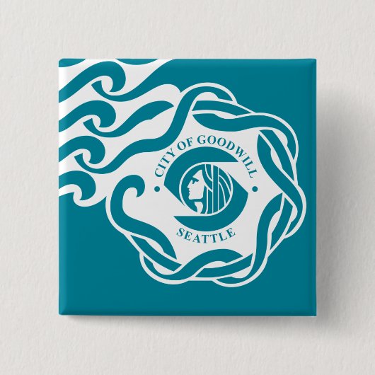 Seattle-Flagge Button (Vorderseite)