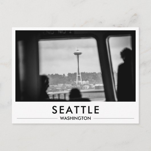Seattle Foto Space Needle von der Fähre Postkarte (Vorderseite)