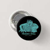 Seattle Fremont Troll Button (Vorne & Hinten)