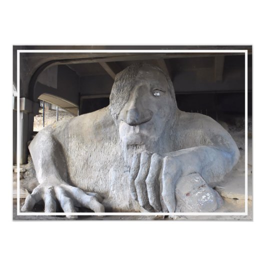 Seattle Fremont Troll Foto Print (in verschiedenen (Vorne)