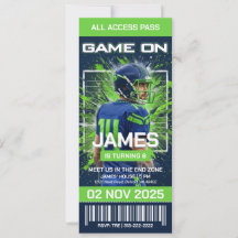 Seattle-Fußballticket-Geburtstags-Einladung