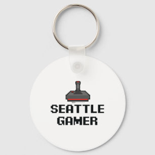 Seattle Gamer 8-Bit-Stadt Schlüsselanhänger