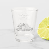 Seattle Gastgeschenk Hochzeit Personalisiert Cheer Schnapsglas (Rückseite)