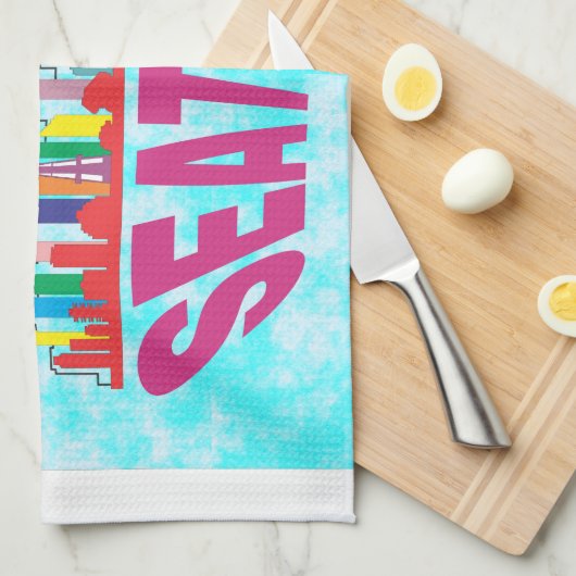 Seattle Geschirrtuch (Viertel Falte)