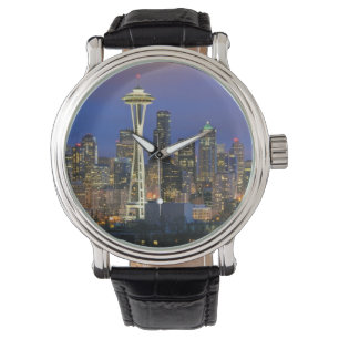 Seattle gesehen vom Kerry Park von Königin Anne Armbanduhr