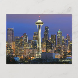 Seattle gesehen vom Kerry Park von Königin Anne Postkarte