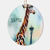 Seattle Giraffe Christmas Souvenir Keramik Ornament (Links)