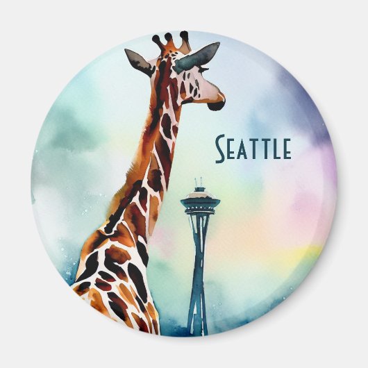 Seattle Giraffe Magnet (Vorne)
