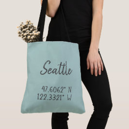 Seattle GPS koordiniert Längengrad Tasche