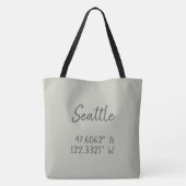 Seattle GPS koordiniert Längengrad Tasche (Rückseite)