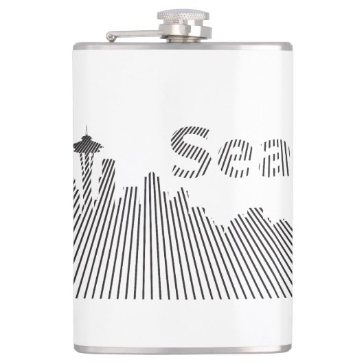 Seattle Graphic Flachmann (Vorderseite)