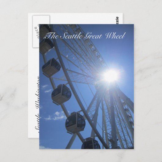 Seattle Great Wheel Postkarte (Vorne/Hinten)