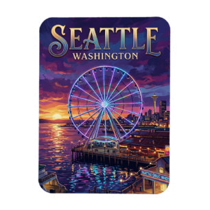 Seattle Great Wheel USA Magnet
