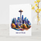Seattle Greeting Card Karte (Gelbe Blume)