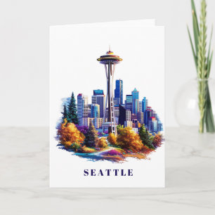 Seattle Greeting Card Karte