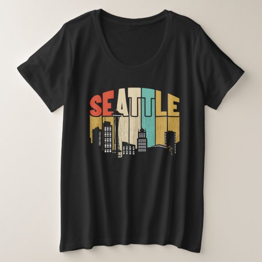Seattle Große Größe T-Shirt (Design vorne)