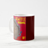 Seattle Grunge Music 1991 Kaffeetasse (Vorderseite Links)