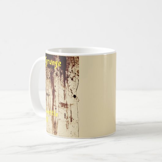 Seattle Grunge Music 1991 Kaffeetasse (Vorderseite Links)