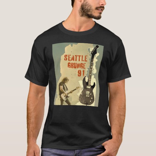 Seattle Grunge Music 1991 T-Shirt (Vorderseite)