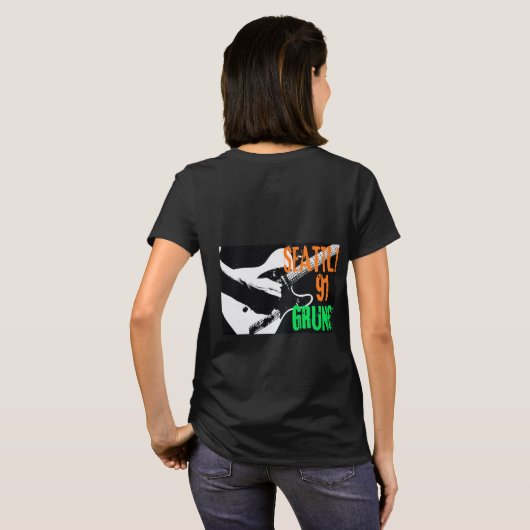 Seattle Grunge Music 1991 T-Shirt (Schwarz voll)