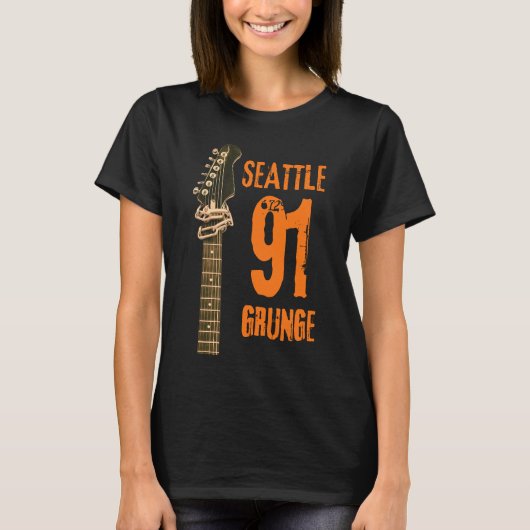 Seattle Grunge Music 1991 T-Shirt (Vorderseite)