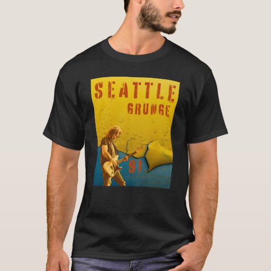 Seattle Grunge Music 1991 T-Shirt (Vorderseite)