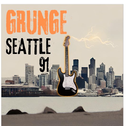 Seattle Grunge Music 1991 T-Shirt