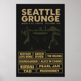 Seattle Grunge Poster
