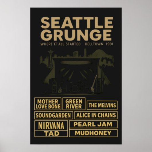 Seattle Grunge Poster (Vorne)