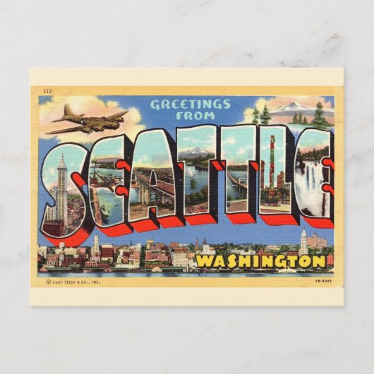 Seattle-Gruß Postkarte (Vorderseite)