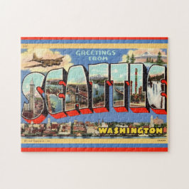 Seattle Grüße 11x14 Puzzle