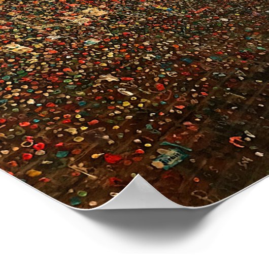 Seattle Gum Wall #1 Poster (Ecke)