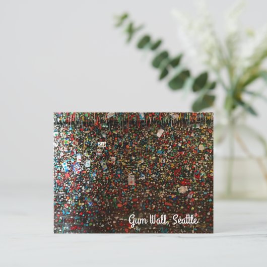 Seattle Gum Wall #4 Postkarte (Stehend Vorderseite)